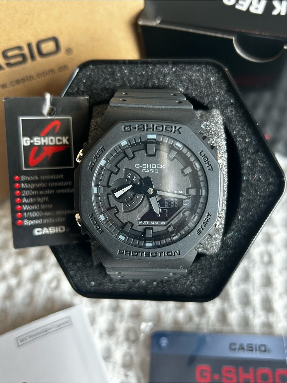 Casio G-Shock Men's Black and Gray Resin Watch GA-2100
